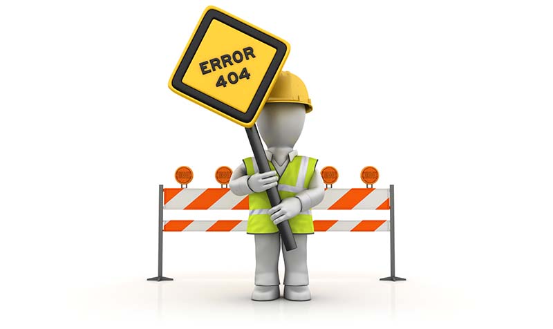 construction sign error page